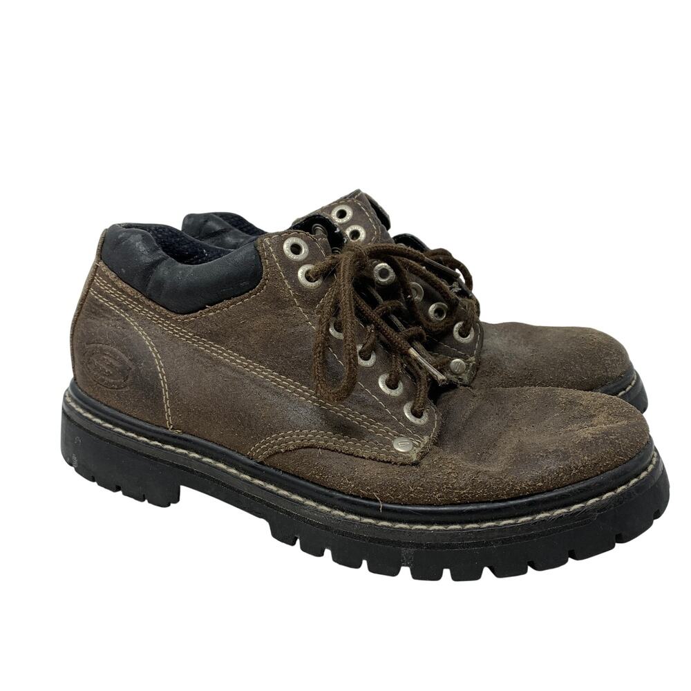 VTG Skechers Brown Suede Leather Oxford Work Shoes Women's US 9 Slip Resistant